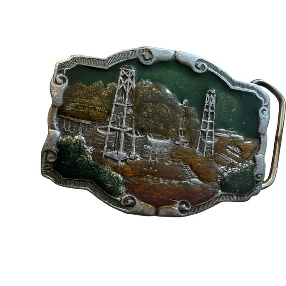 Vintage Koleaco Winco Of Kansas Oil Fields Belt Buckle USA - Picture 2 of 6